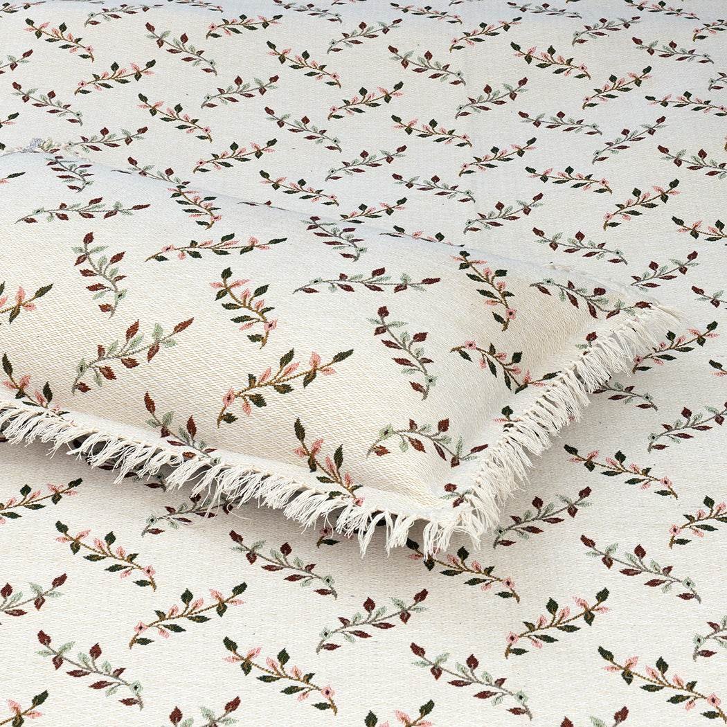 Multi Plain White Beige Multani Bedsheet Set - Image 4